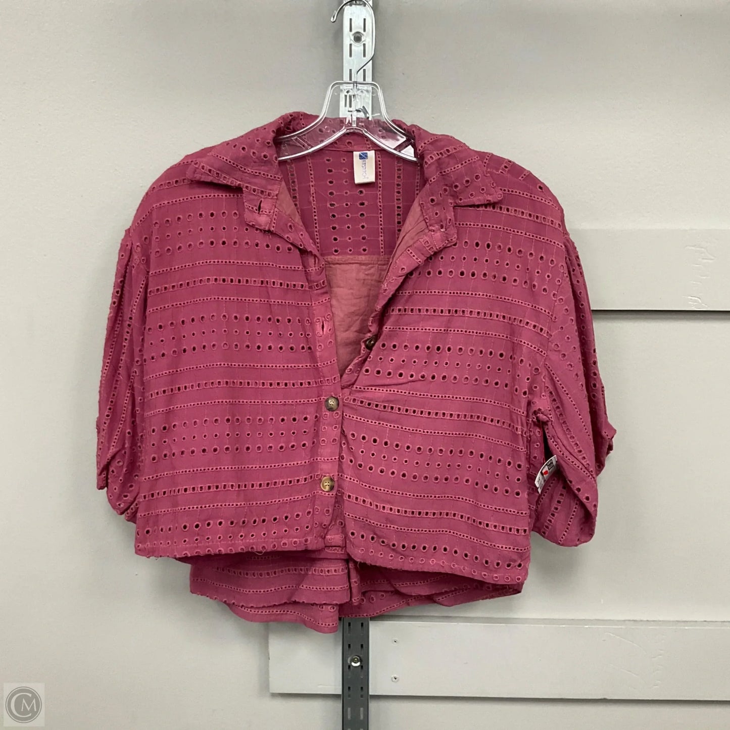 Top 2pc Short Sleeve By Clothes Mentor In Pink, Size: S
