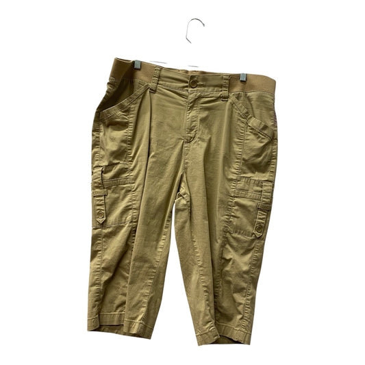 Capris By Lee In Tan, Size:18