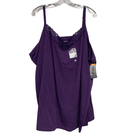 Top Sleeveless Basic By Catherines In Purple, Size:4X