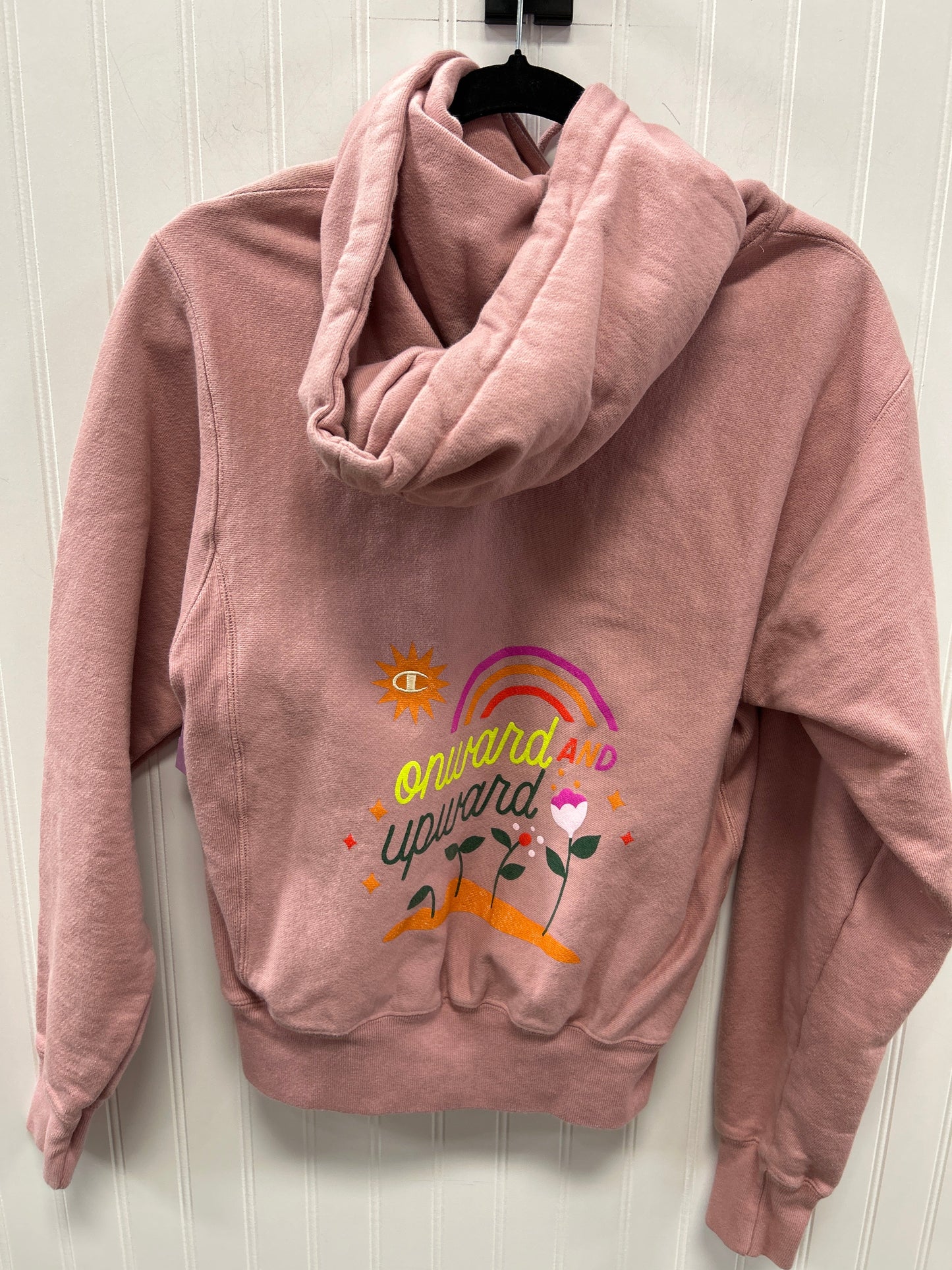 Sweatshirt Hoodie By Champion In Pink, Size:S