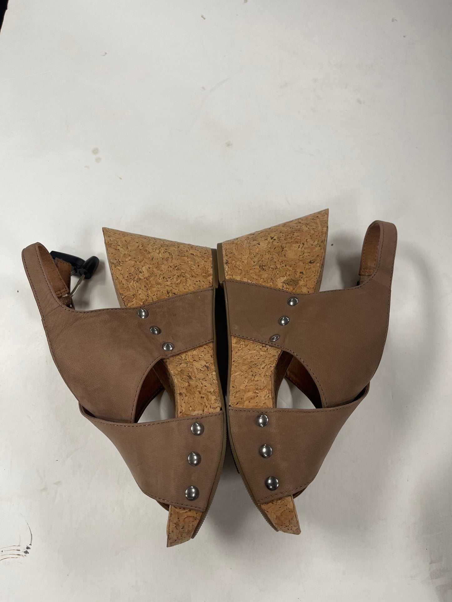 Brown Sandals Heels Wedge Lucky Brand, Size 8