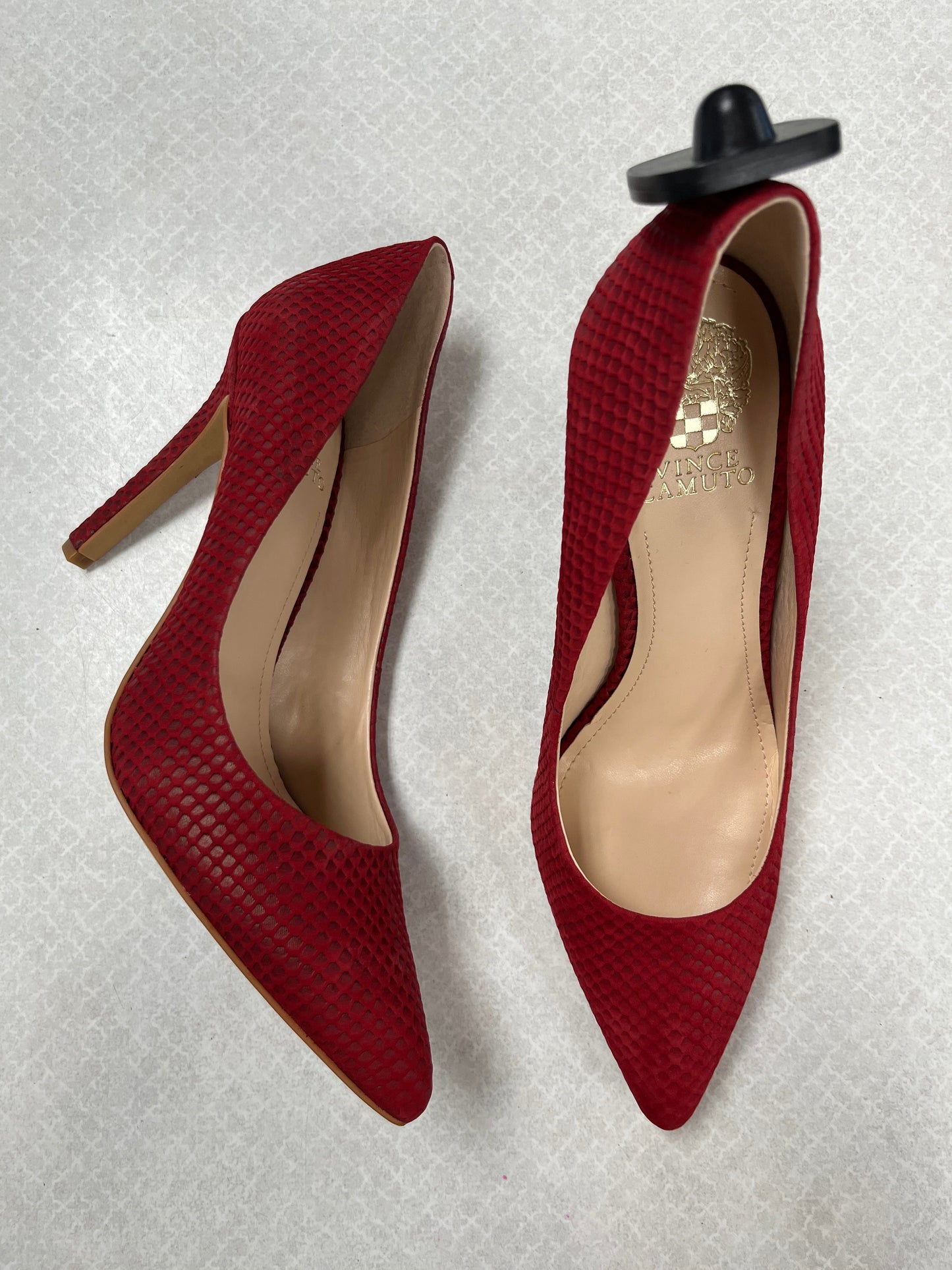 Red Shoes Heels Stiletto Vince Camuto, Size 10