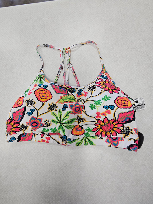 Athletic Bra By Zelos In Floral Print, Size: Xl