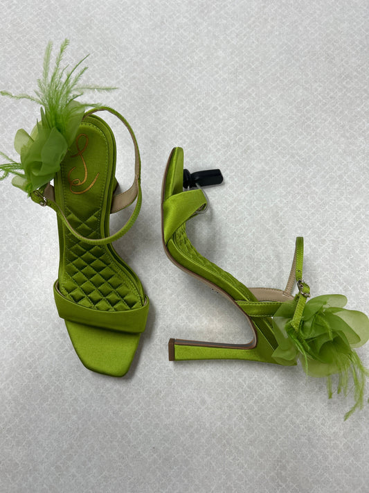 Sandals Heels Stiletto By Sam Edelman In Green, Size: 7.5