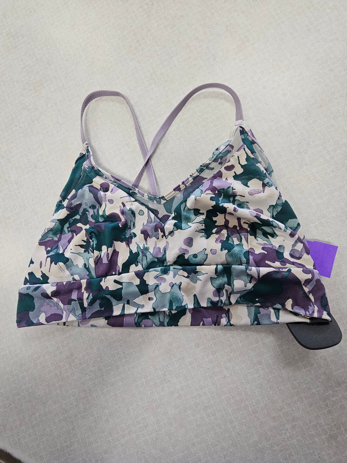 Athletic Bra By Joy Lab In Green & Purple, Size: M