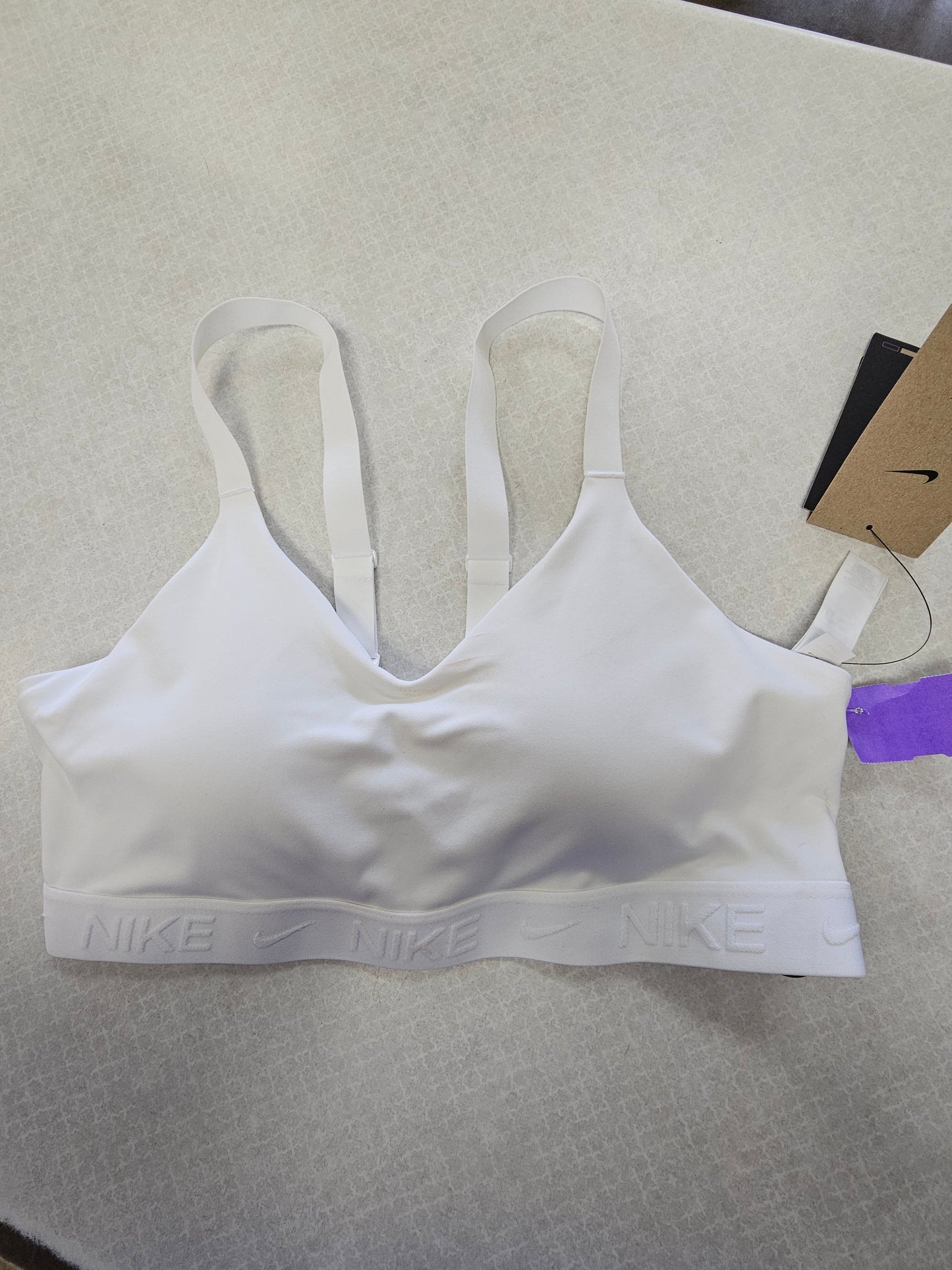 Athletic Bra By Nike Apparel In White, Size: L