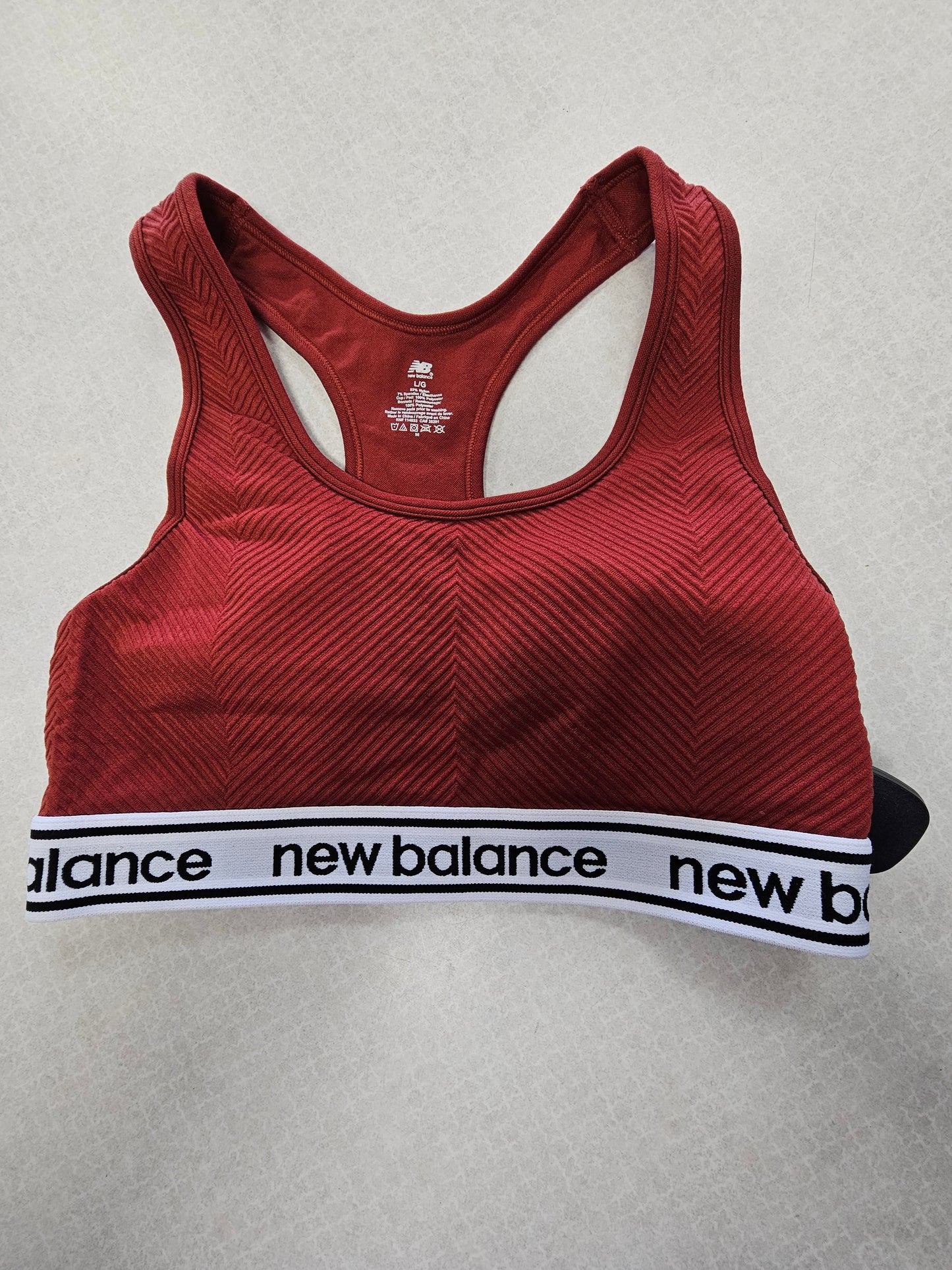 Athletic Bra By New Balance In Red, Size: L