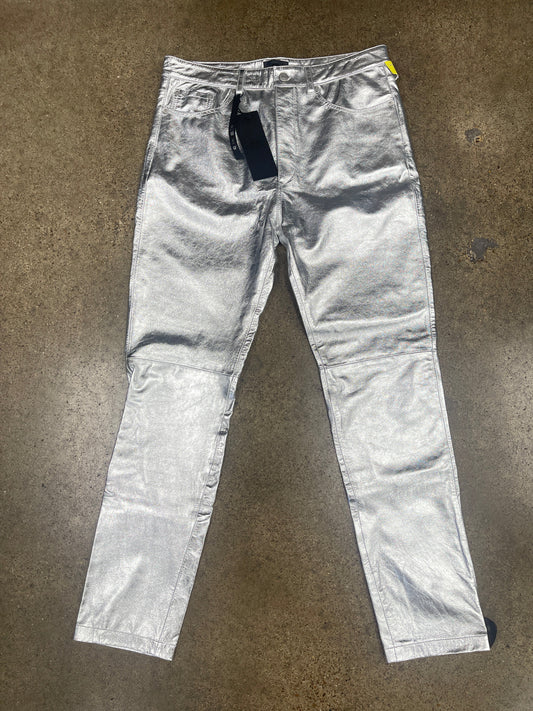 Jeans Straight By Zara In Silver, Size: 10