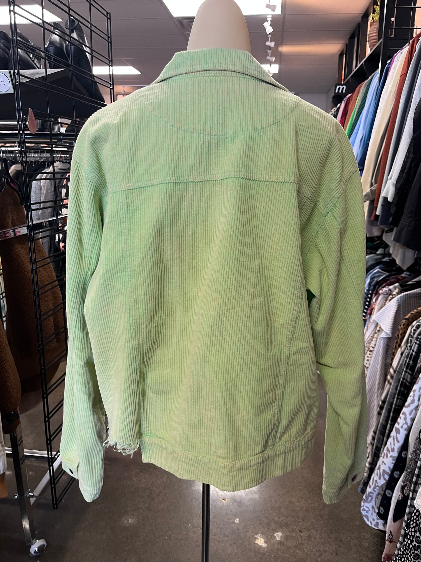 Jacket Shirt By Pol In Green, Size: L