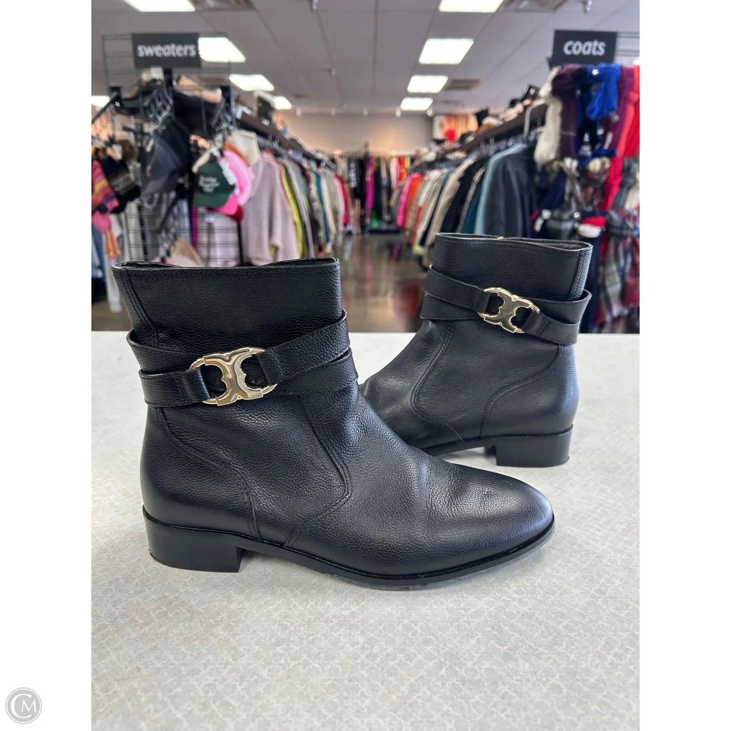 Boots Designer By Tory Burch In Black, Size: 9