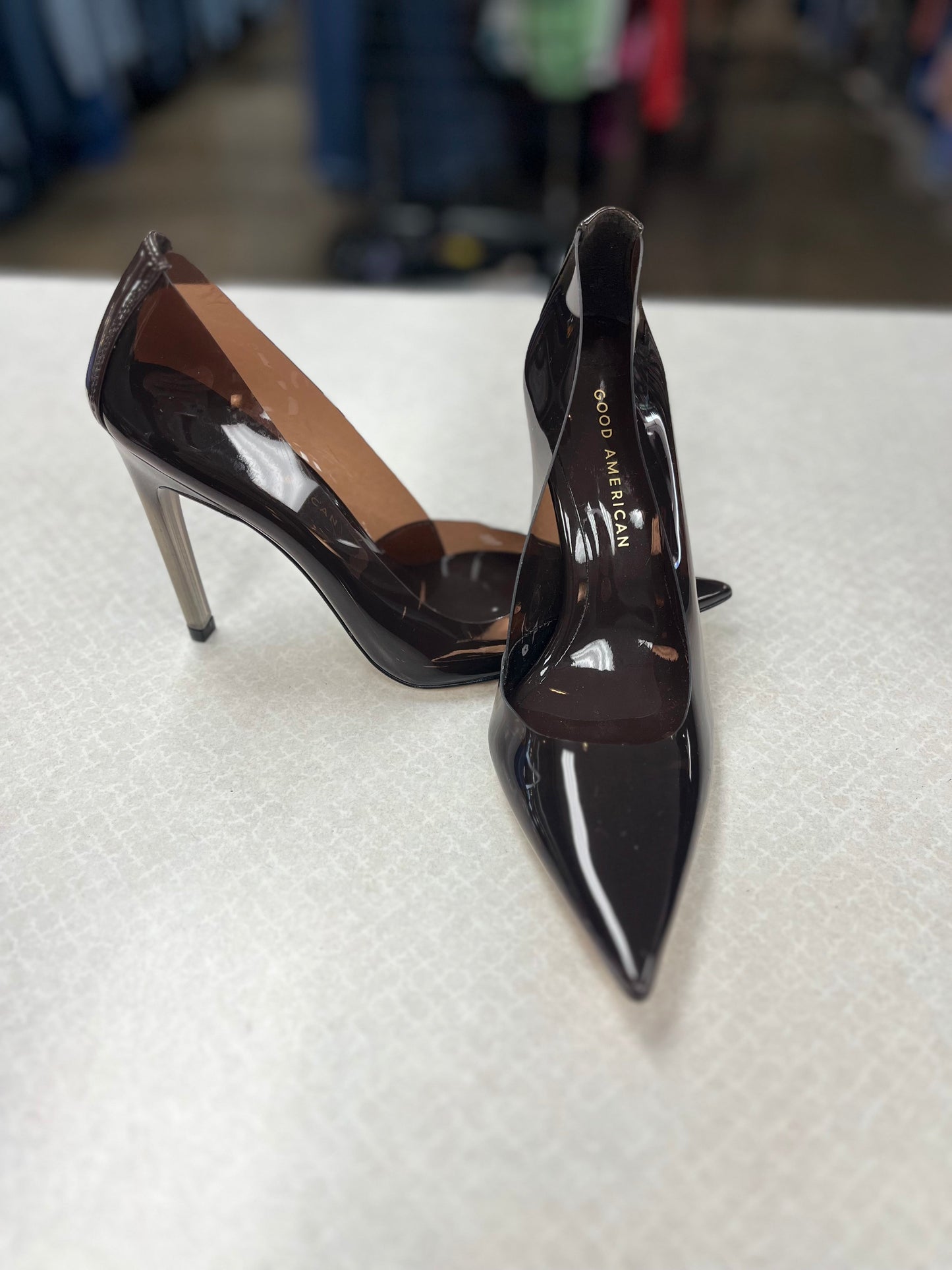 Brown Shoes Heels Stiletto Good American, Size 5.5
