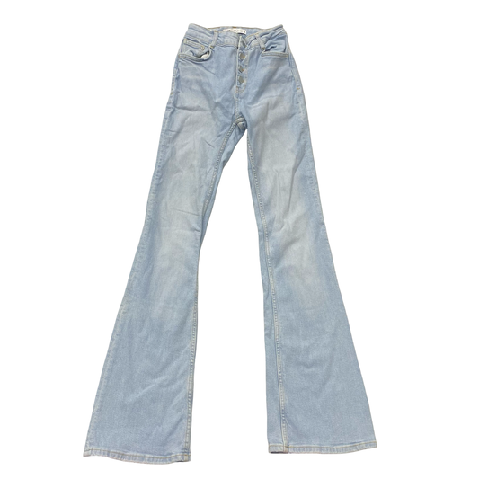 Jeans Flared By Zara In Blue Denim, Size:4