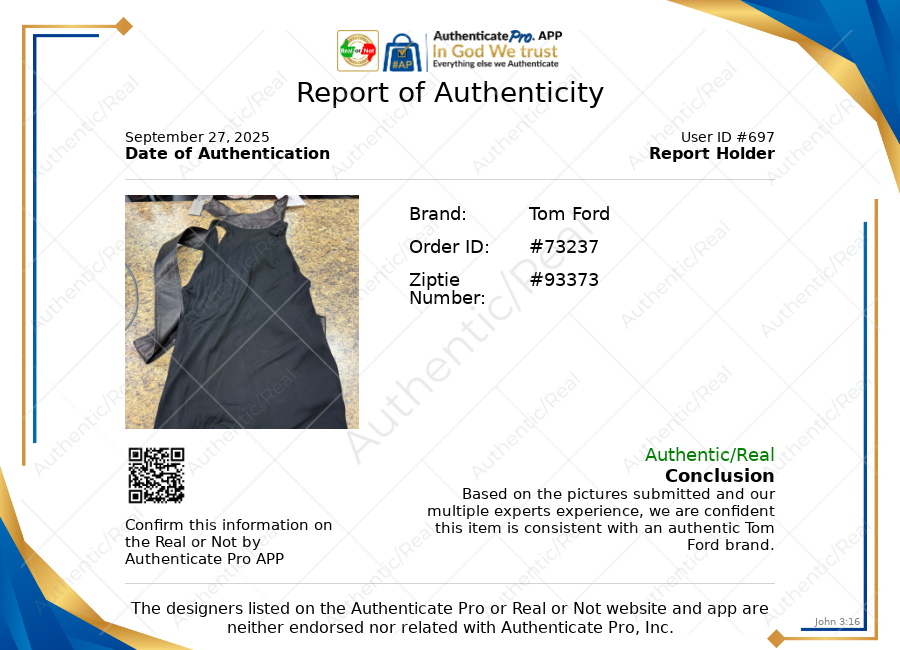 Top Sleeveless Luxury Designer By Tom Ford In Black, Size: M