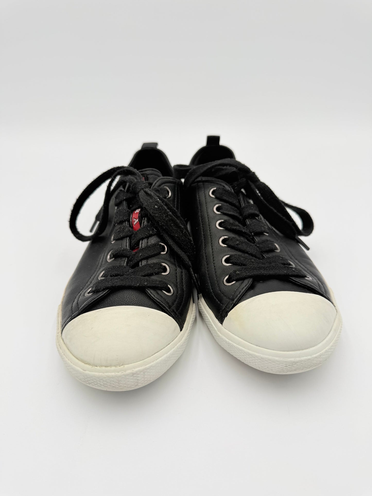 Shoes Luxury Designer By Prada In Black, Size:10
