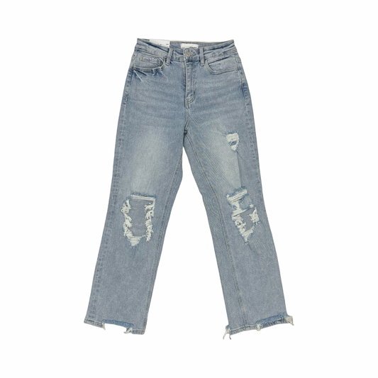 Jeans Straight By Vervet In Blue Denim, Size:2