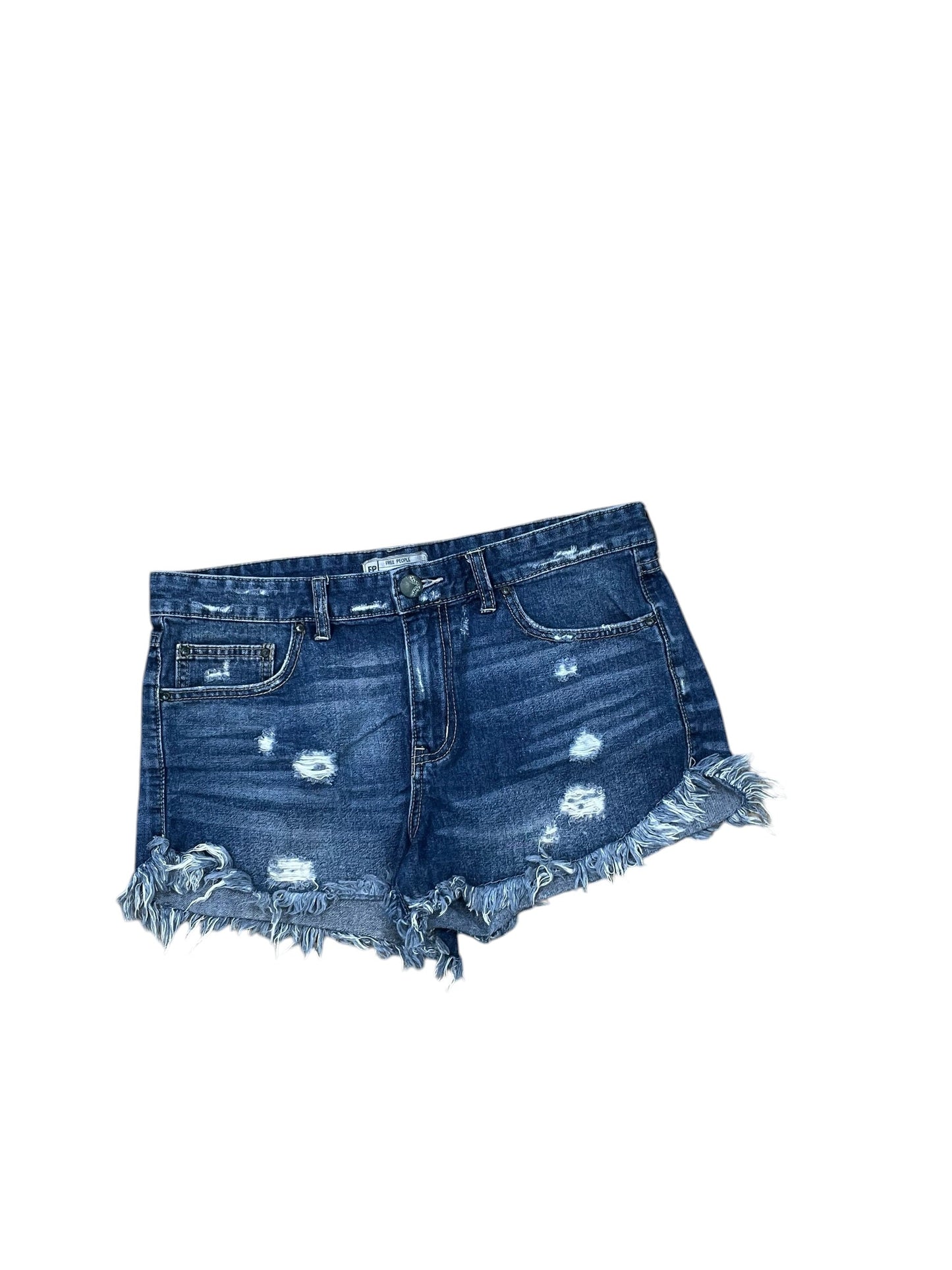 Shorts By Free People In Blue Denim, Size:10