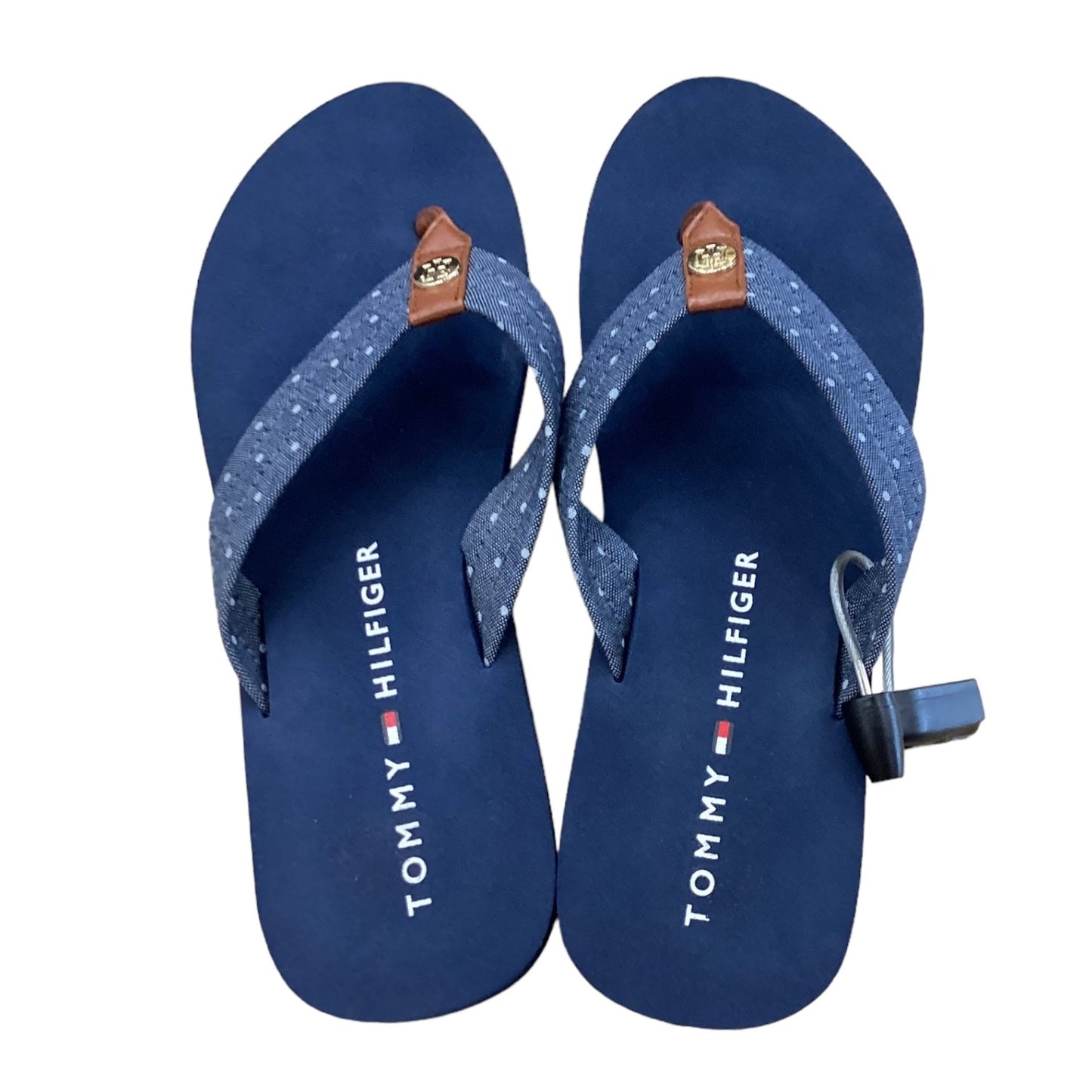 Blue Sandals Flip Flops Tommy Hilfiger, Size 8