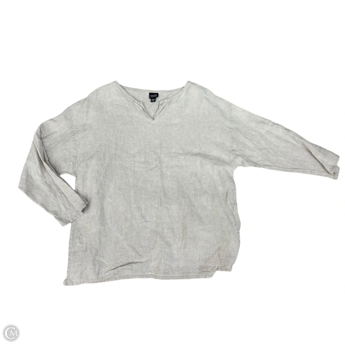 Top Long Sleeve By Eileen Fisher In Tan, Size: L