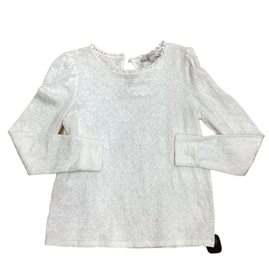 Cream Top Long Sleeve Loft, Size S