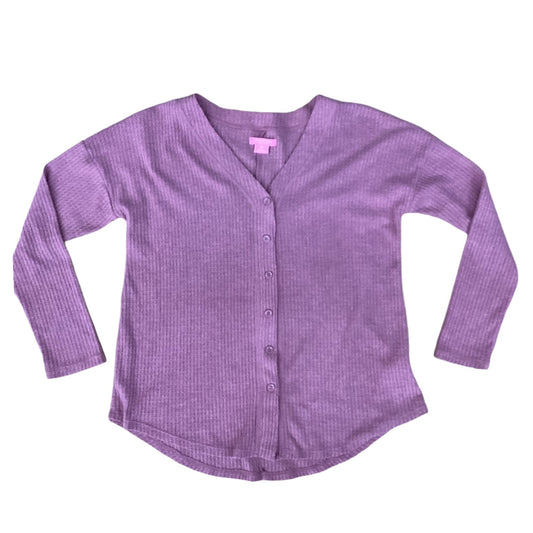 Sweater Cardigan Designer By Isaac Mizrahi In Mauve, Size: M