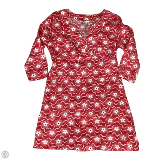 Dress Casual Midi By Boden In Red & White, Size: M