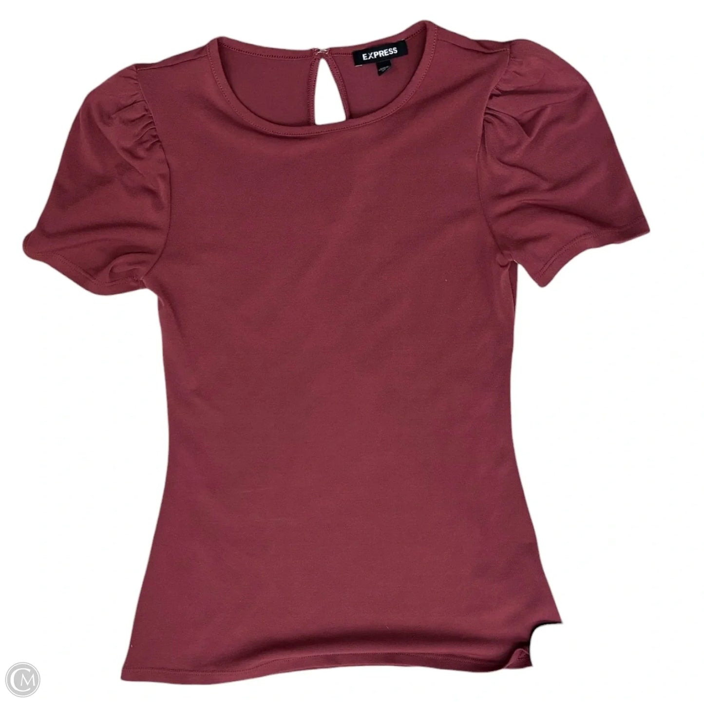 Blouse Short Sleeve By Express In Orange, Size: Xs