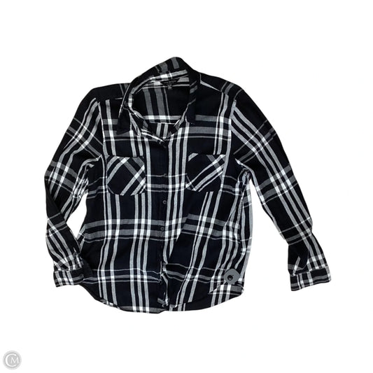 Top Long Sleeve By Lucky Brand In Black & White, Size: Xl