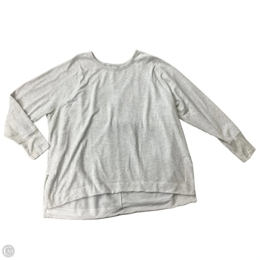 Athletic Sweatshirt Crewneck By Athleta In Grey, Size: 2x