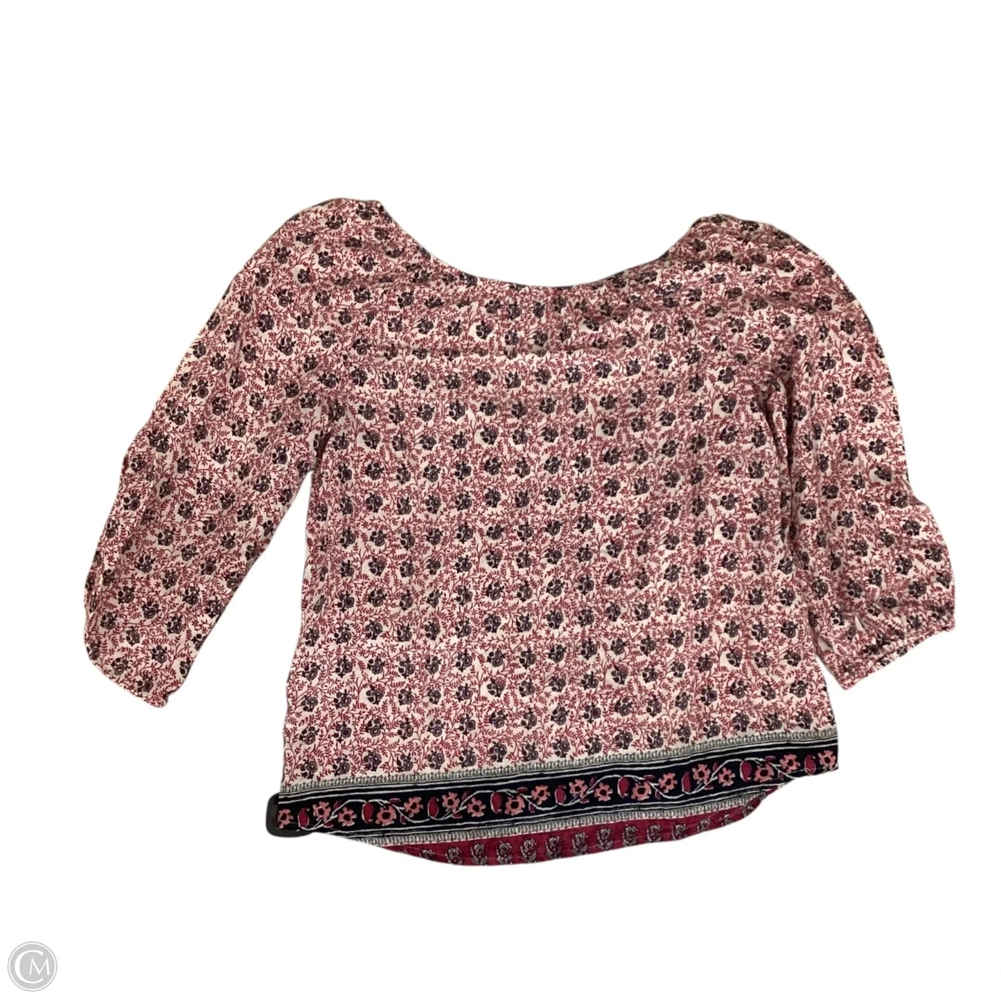 Blouse Long Sleeve By Lucky Brand In Floral Print, Size: Xs