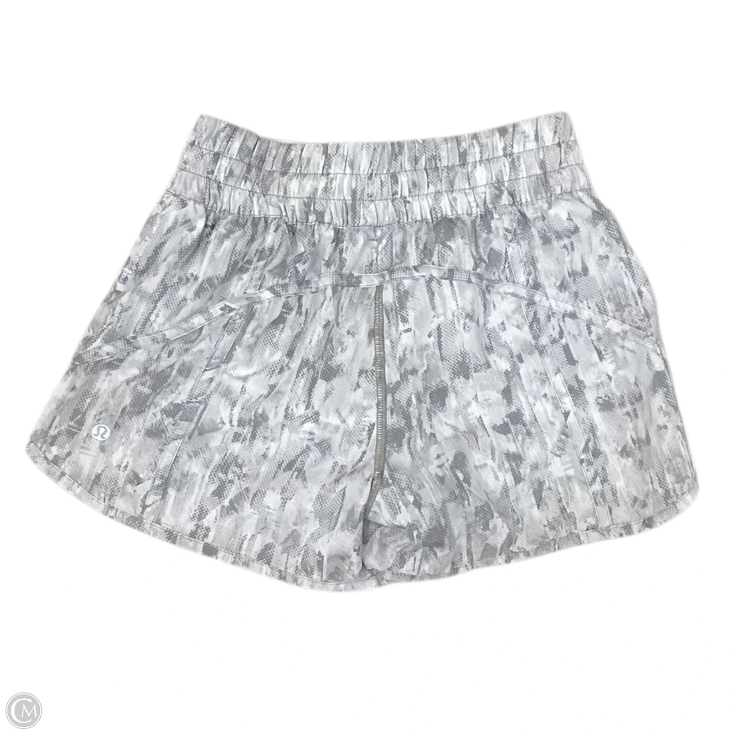 Athletic Shorts By Lululemon In Grey & White, Size: S