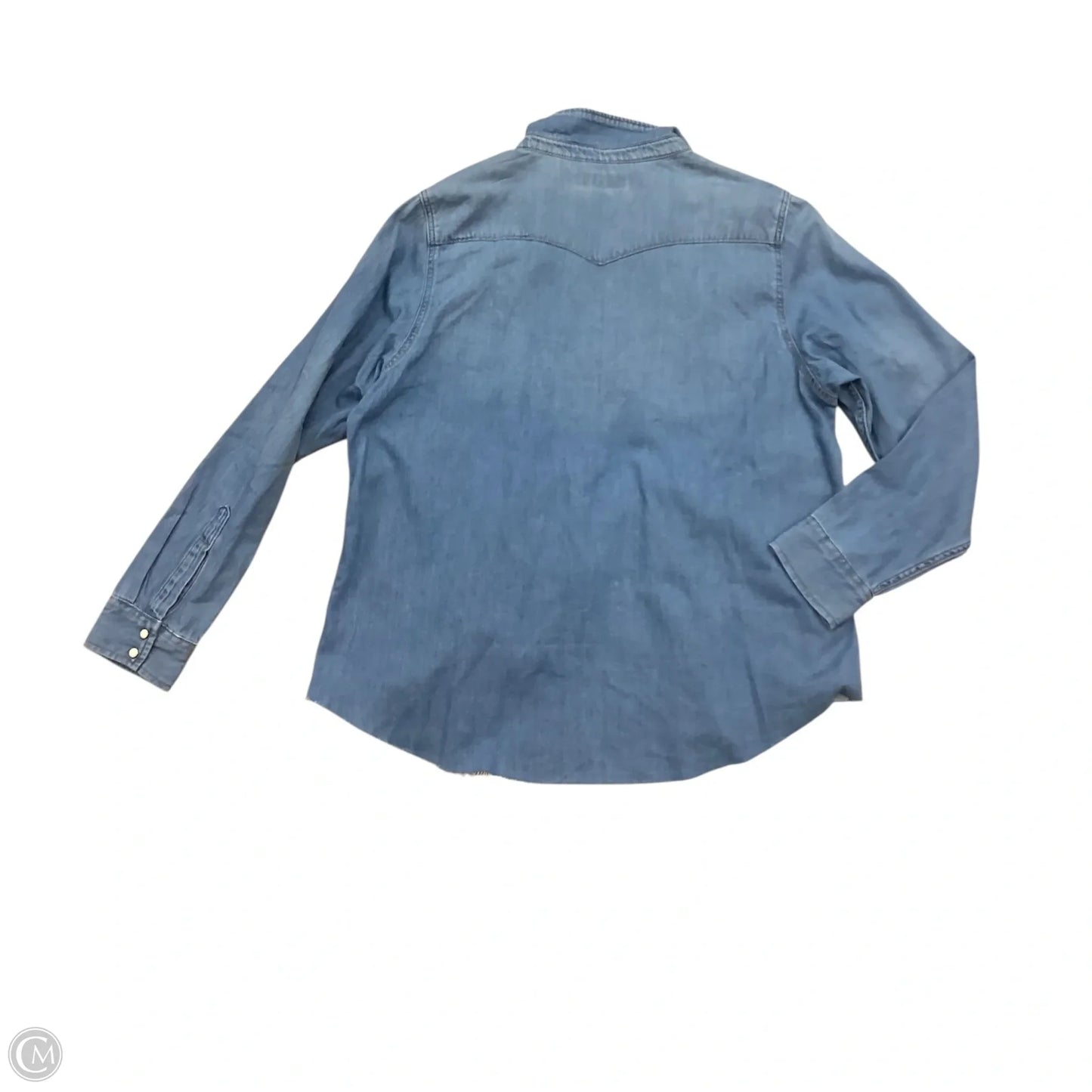 Jacket Denim By Lucky Brand In Blue, Size: Xl