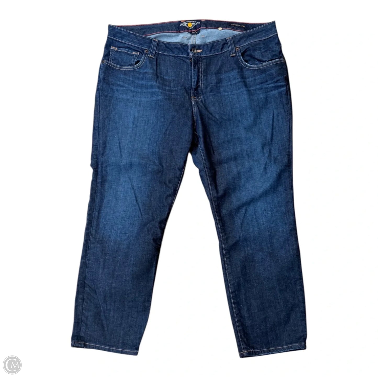 Jeans Straight By Lucky Brand In Blue Denim, Size: 18
