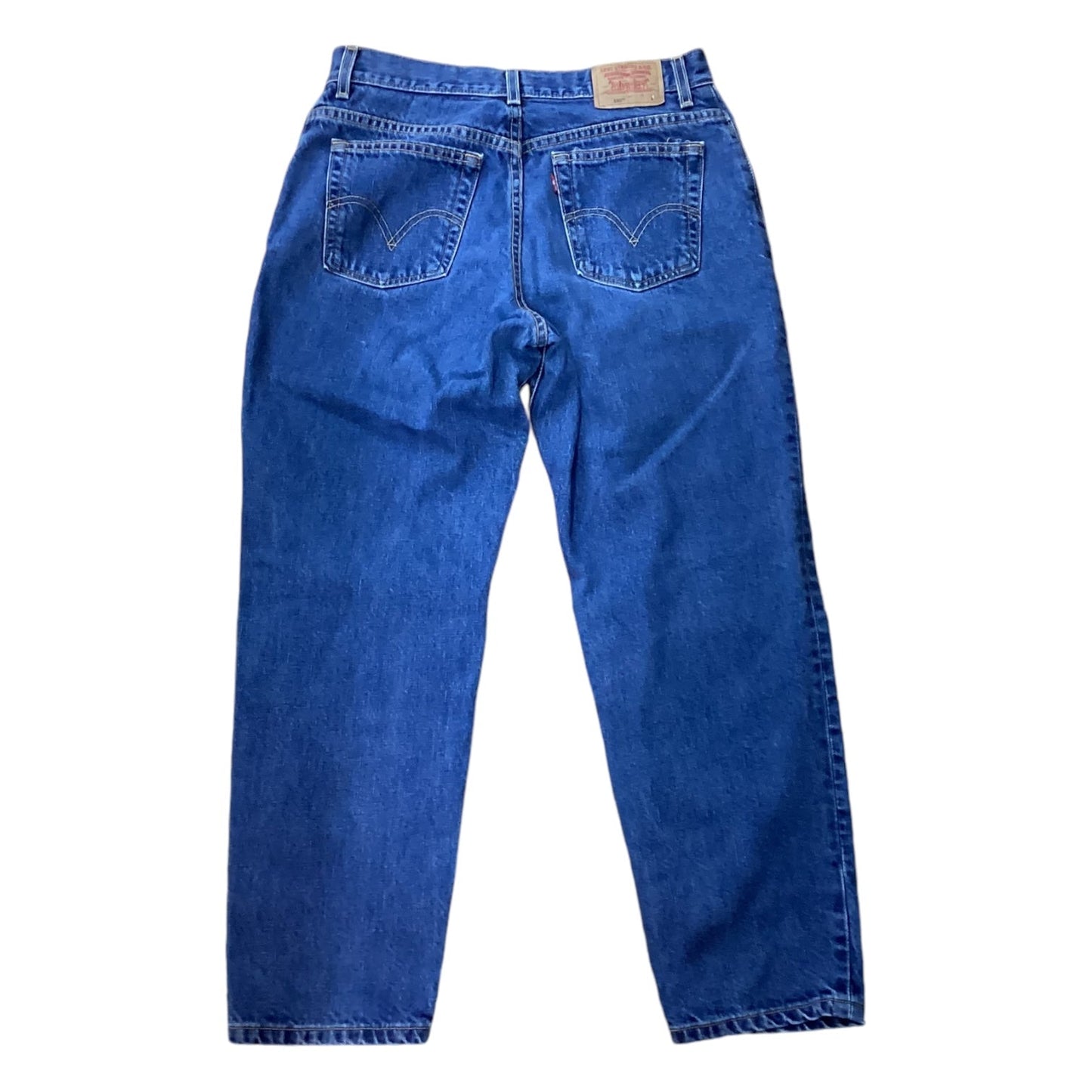 Jeans Straight By Levis In Blue Denim, Size: 12