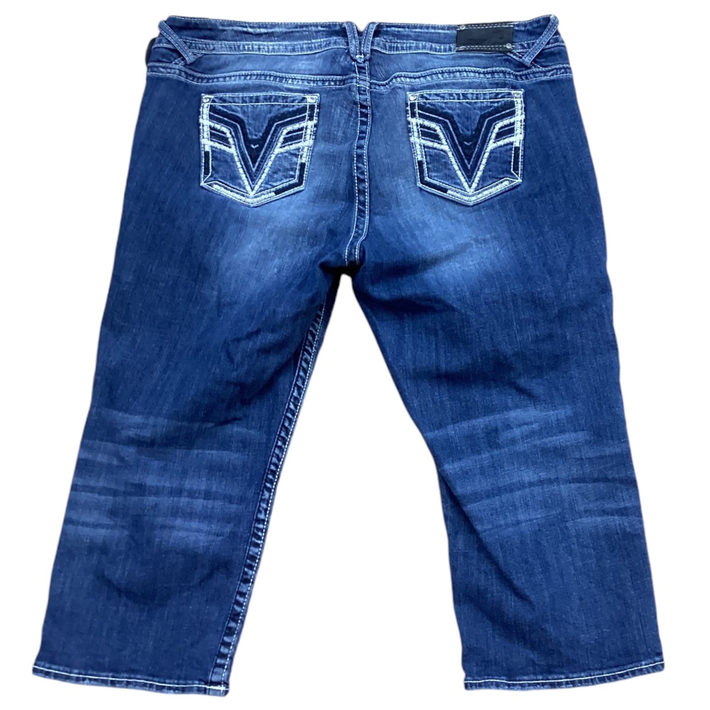 Jeans Designer By Vigoss In Blue Denim, Size: 22