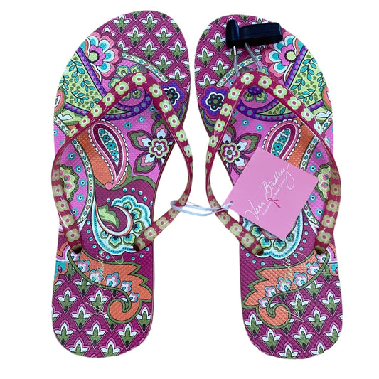 Sandals Flip Flops By Vera Bradley In Paisley Print, Size: 9