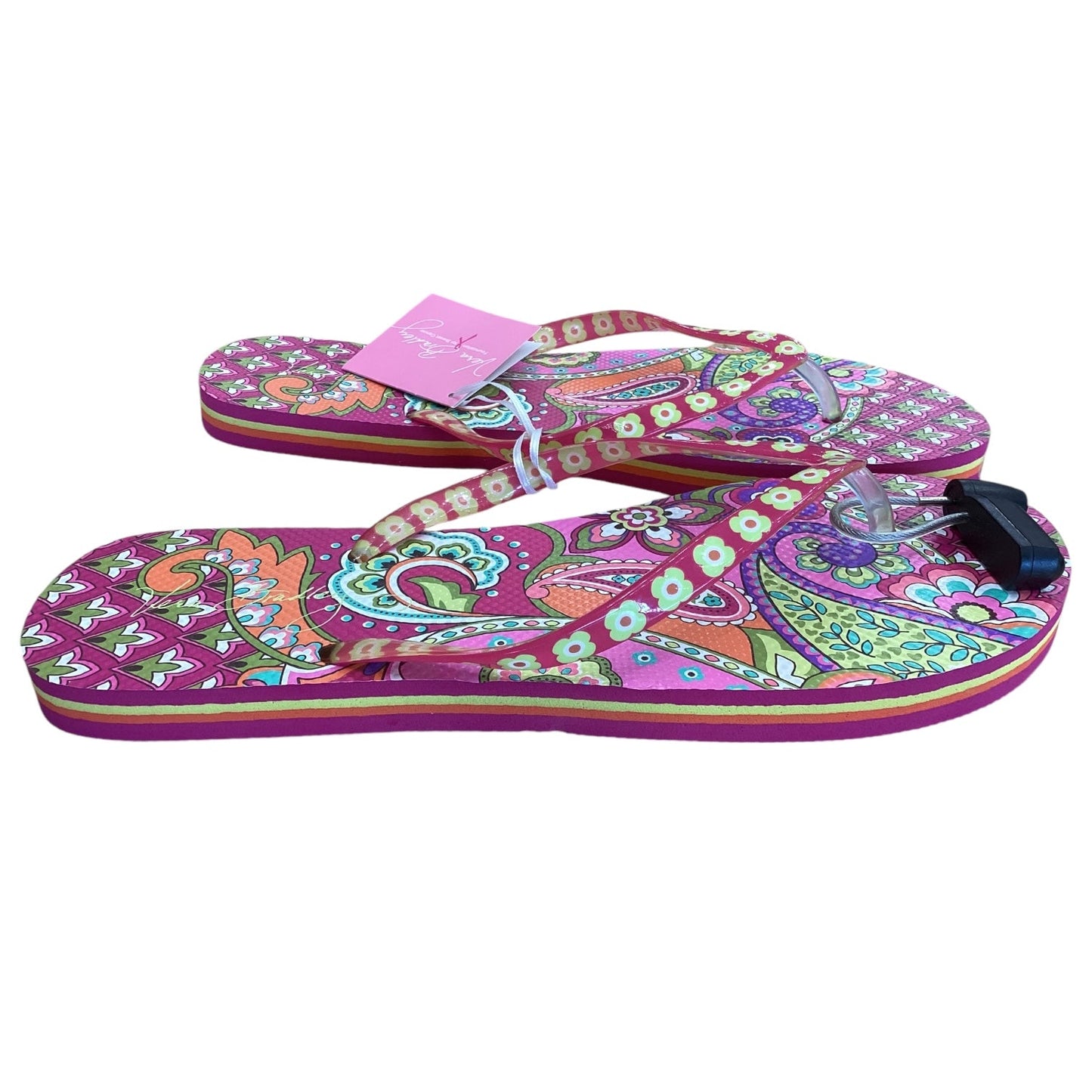 Sandals Flip Flops By Vera Bradley In Paisley Print, Size: 9