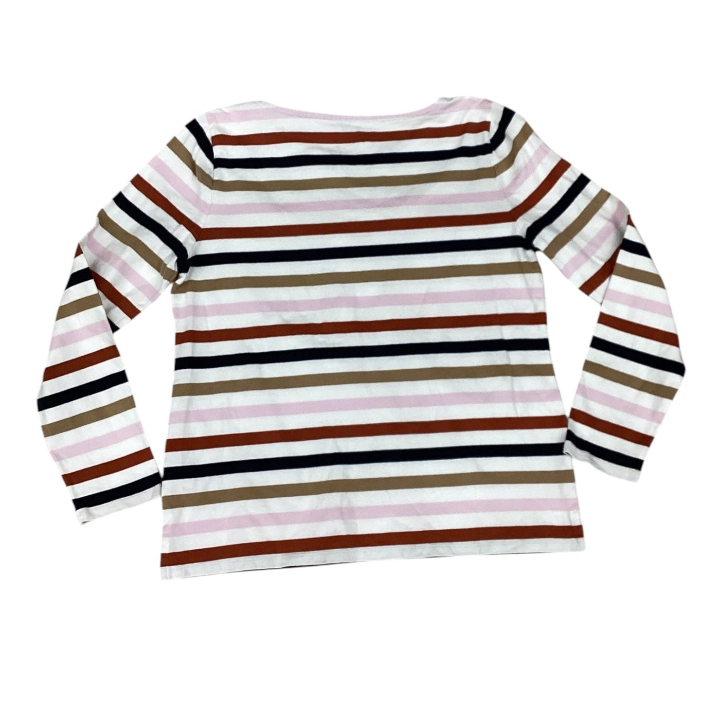 Top Long Sleeve By Talbots In Striped Pattern, Size: L