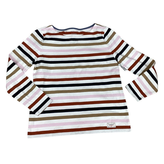 Top Long Sleeve By Talbots In Striped Pattern, Size: L