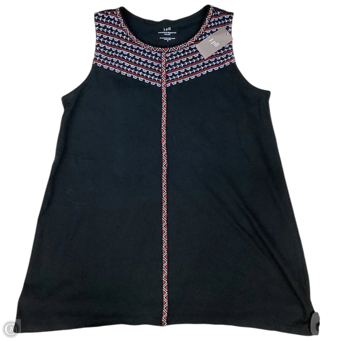 Top Sleeveless By J. Jill In Black & Red, Size: S