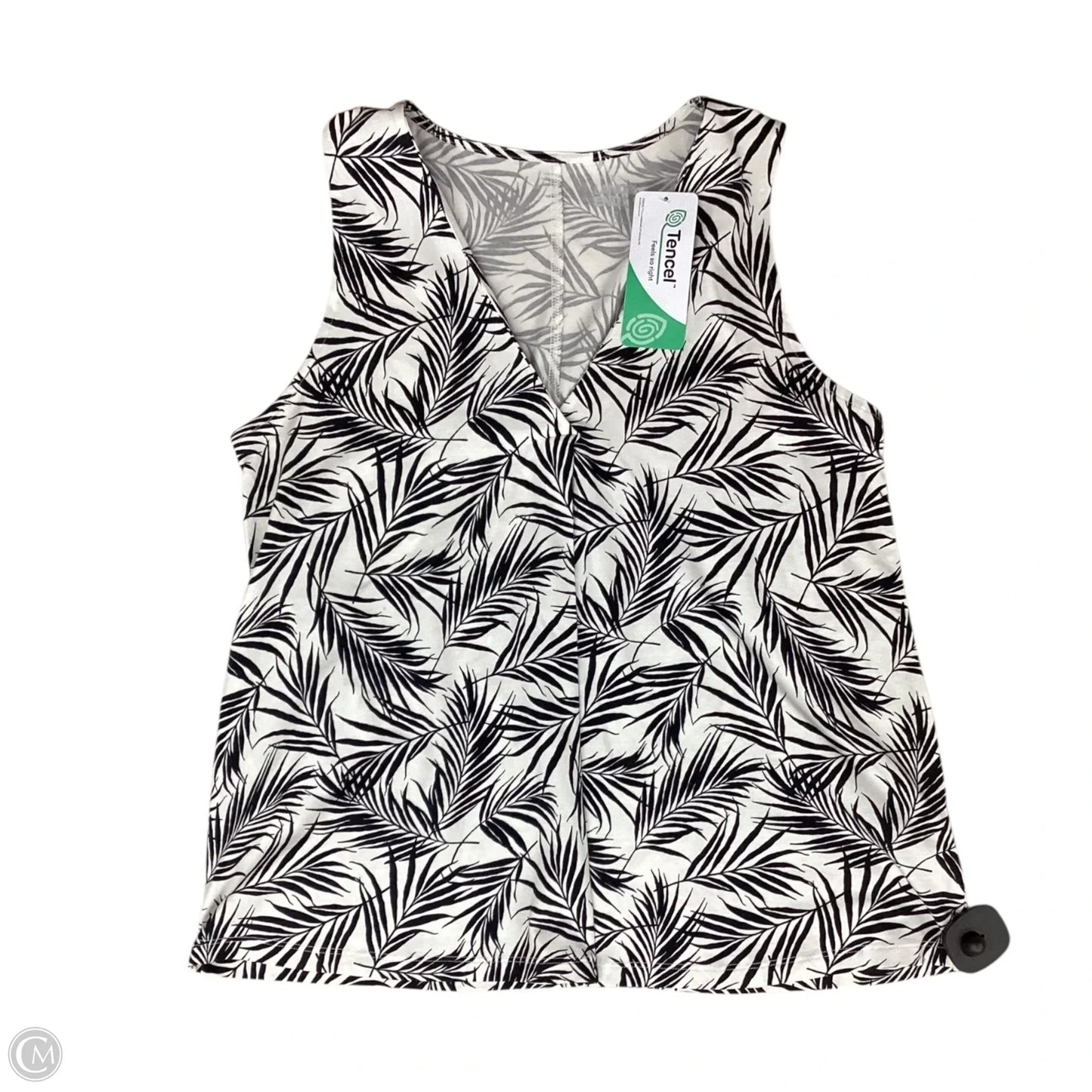 Top Sleeveless By Lands End In Tropical Print, Size: M