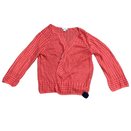 Sweater Cardigan Designer By Sundance In Coral, Size: M