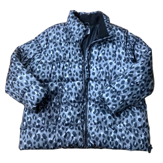 Jacket Puffer & Quilted By Old Navy In Black & Silver, Size: 2x