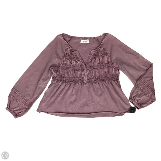 Top Long Sleeve By Lucky Brand In Mauve, Size: Xs