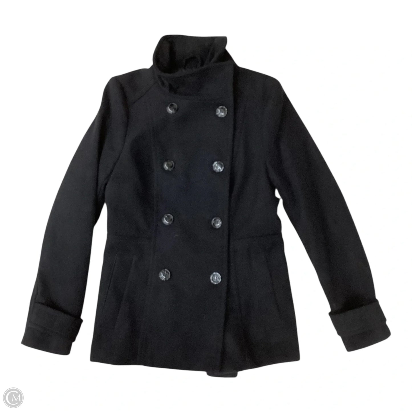 Coat Peacoat By H&m In Black, Size: 4