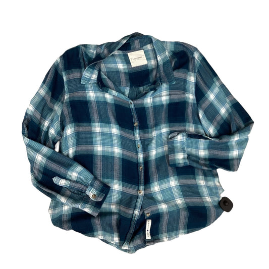 Top Long Sleeve Designer By Lucky Brand In Plaid Pattern, Size: L