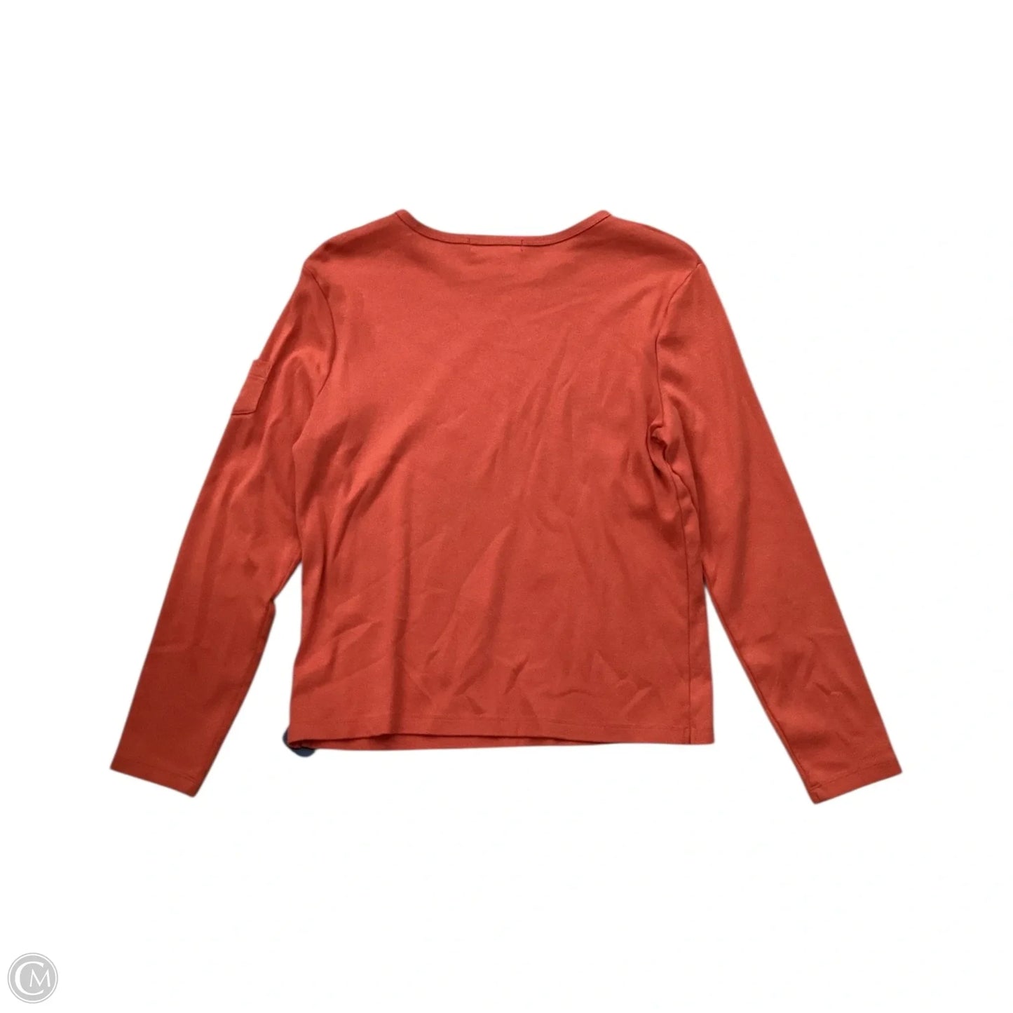 Top Long Sleeve By Lauren By Ralph Lauren In Orange, Size: L