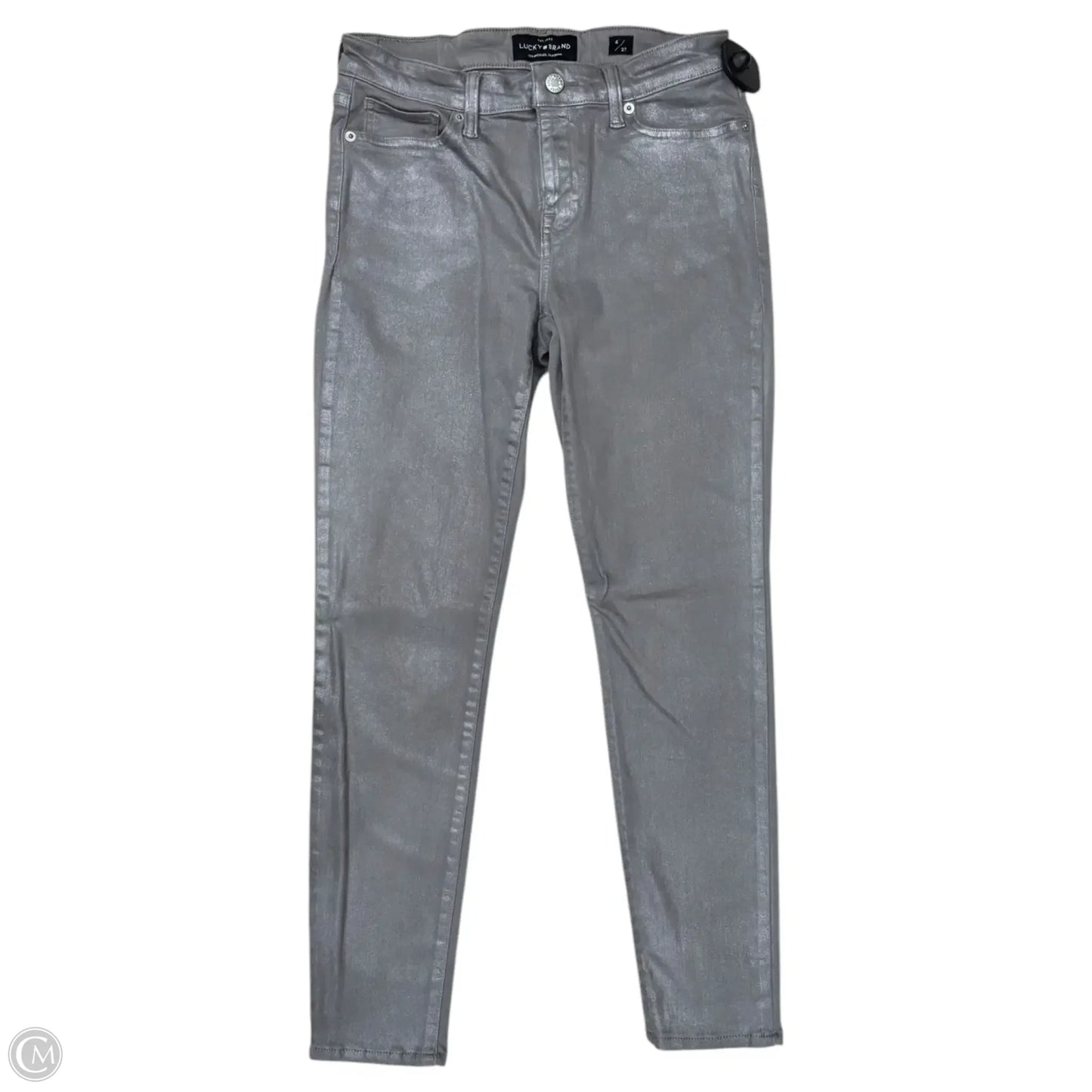 Jeans Skinny By Lucky Brand In Grey & Silver, Size: 4