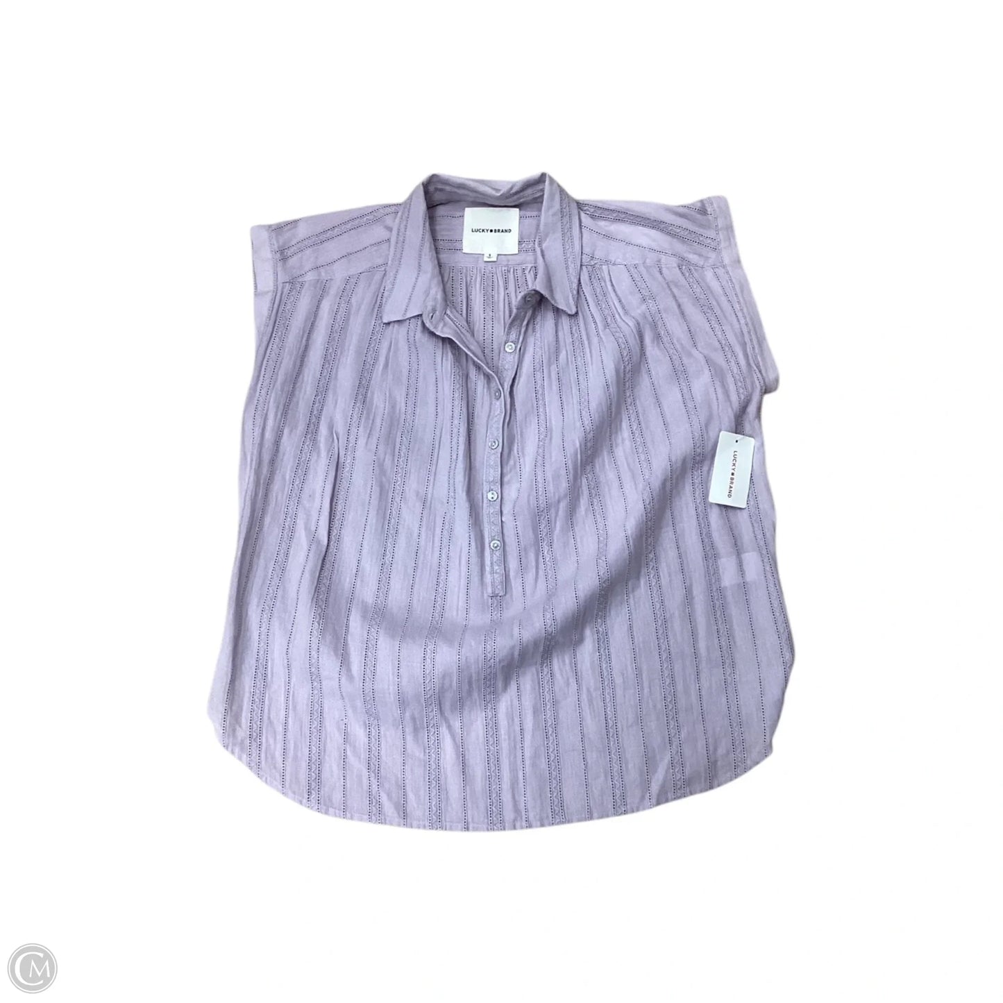 Top Short Sleeve By Lucky Brand In Purple, Size: S