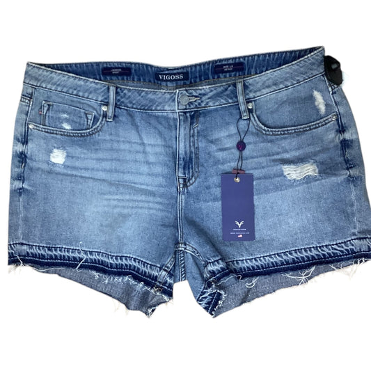 Shorts By Vigoss In Blue Denim, Size: 18