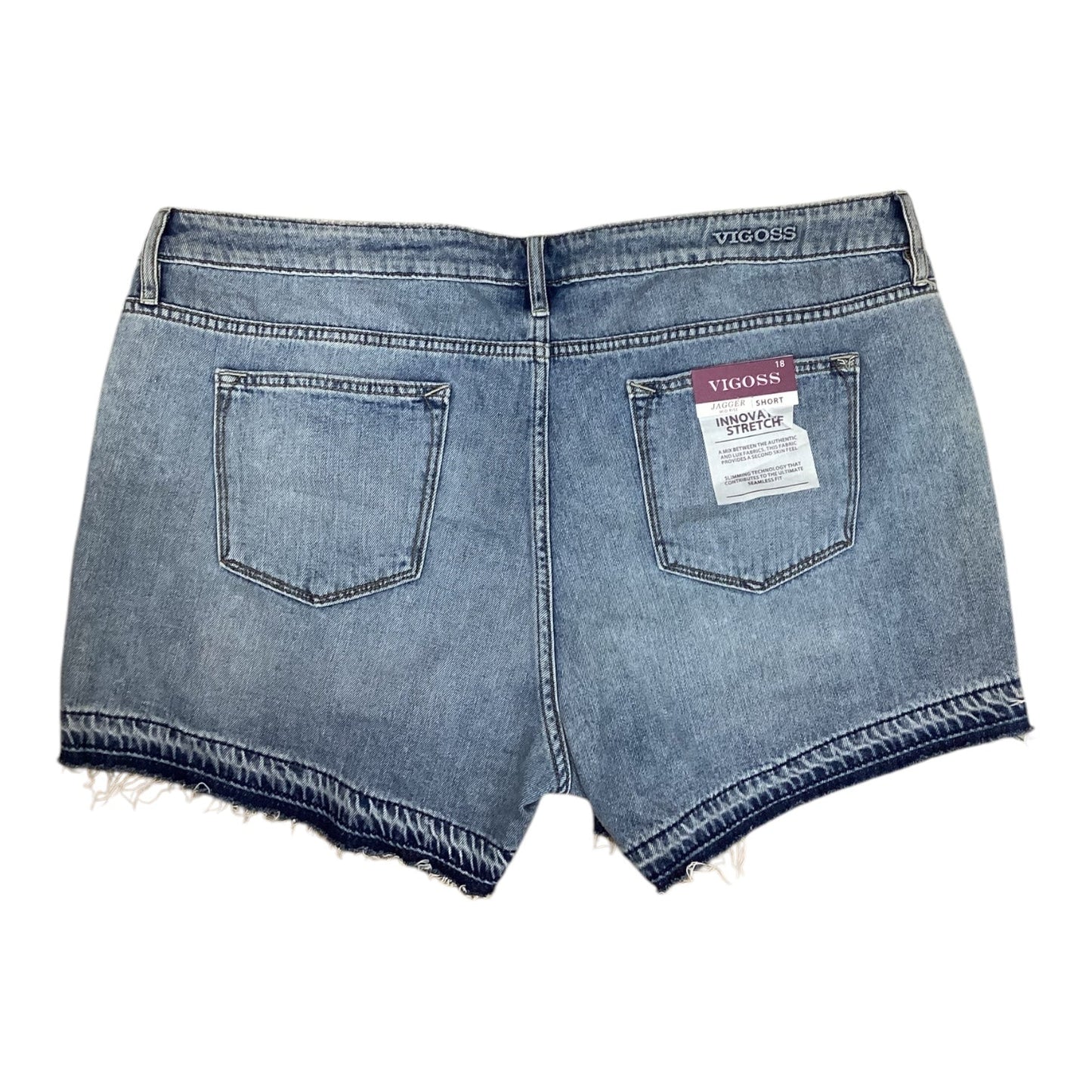 Shorts By Vigoss In Blue Denim, Size: 18